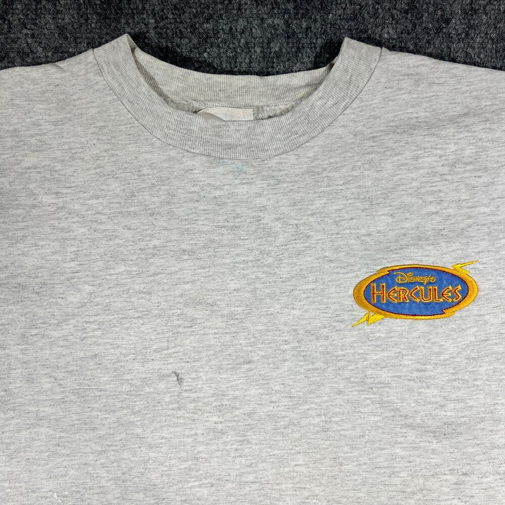 Vintage 90s Disney Hercules T-Shirt XL Gray Movie Promo